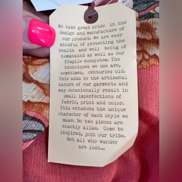 NWT PEACHY PINK KIMONO - Picture 9 of 9